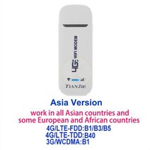 lte 라우터 TIANJIE 4G 와이파이 무선 SIM 카드 모뎀 LTE 잠금 해제 USB 모바일 핫스팟 포켓 네트워크 어댑터 동글 150Mbps, 02 U800-2