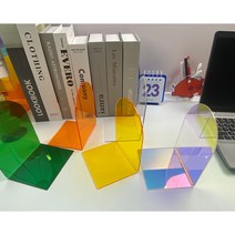 아치형 아크릴 북엔드 원형 투명북엔드, 오로라