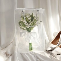 엘블랑꼬 pvc 꽃 쇼핑백 화분 가방 꽃다발 쇼핑봉투 꽃쇼핑백 5세트, 1세트(5개)