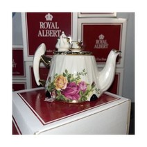 로얄알버트 올드 컨츄리 로즈 빅토리아 TEA 테이블 Novelty One 컵 티팟 티포트 2.5
