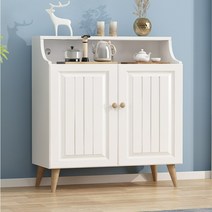 유럽 엔틱 그릇장 복고풍 단단한 스타일 고급 영국엔틱 가구, 이중문, 04.흰색긴80X100X40