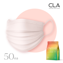 CLA 원데이핏 일회용 덴탈 컬러 마스크 중형, 50매, 피치베이지