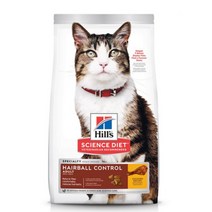 힐스 사이언스다이어트 어덜트 헤어볼 컨트롤 치킨 고양이 사료, 7개, 1.6kg, 닭