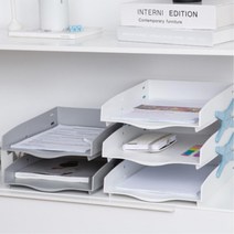 종이계산서 정리용 오픈 서류트레이 공간활용 쇼핑몰창업 대학교 소규모사무실 학생방, COOL GRAY