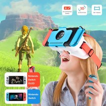 닌텐도 스위치oled 3d 에 대한 새로운 vr 스위치 게임 헤드셋에 대한 가상 현실 영화 조정 가능한 큰 렌즈 vr, 씨엔