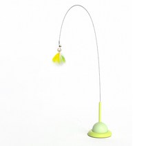 고양이 장난감 스틱 새 대화 형 벨 과 재미있는 깃털 놀이 지팡이 용품, Green-Green Alien