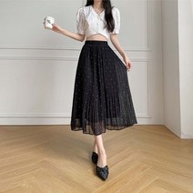 세광몰 밴딩 스커트 땡땡이 주름치마 313