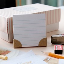 스티키 떡메모지 떡메 메모잇 라인 100매 백색 76x76