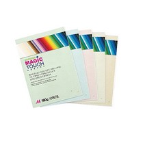 두성종이 매직터치 A4 사무용지 180g 10매 컬러 팬시페이퍼 44색상, 103-연미색