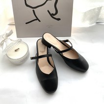 국내제작 발편한 빅사이즈 메리제인 뮬 3cm 여성 블로퍼