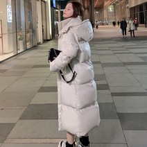 미루시노 여성 겨울 유행 패션 유광 롱 패딩 RTB1727