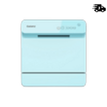 탁상용 자동 설거지 기계 가정용 소형 지능형 식세기 고속 식기 세척기 4세트, White, EU