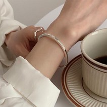 여성 데일리 패션 팔찌 심플 커플 악세사리 은색