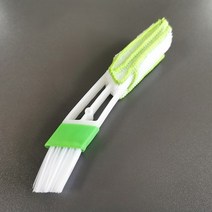 차량청소 차먼지털이 차량용 먼지털이개 기름걸래 2in1 녹색 자동차 에어컨 콘센트 먼지 살포기 클리너 브러시 자동차 에어컨 통풍구 블라인드 청소 브러시 ​​자동차 액세서리, 납작한 머리