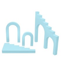 4 개/대 사다리 조합 EVA 라이저 스테레오 사진 배경 소품 액세서리 디스플레이, 04 파란