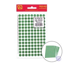 원형스티커 지름8MM 7매 녹색 원형스티커 팬시용품 문구도매 다이어리스티커