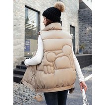 패딩 조끼 경량 반팔 뽀글이 크롭 유니클로경량 유니클로 허리스트링 발열 숏 여성 137