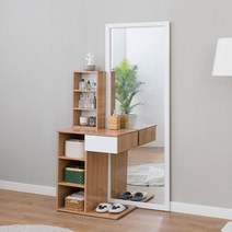 전신거울 화장대 원룸 작은집 현관꾸미기 소형 코너 숙소 안방 신혼 수납, 화이트 추가안함