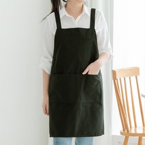 데코에버 주머니 카페 서빙앞치마, 블랙