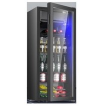 쇼케이스 술 장고 미니 냉장고 가정 업소용 198L, 138L 냉장고 냉동고 LED 조명 잠금장치