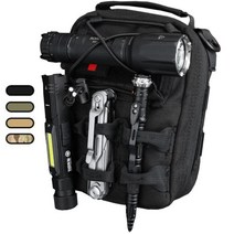 비상용품준비 재난대비 가방 용품 생존 키트 배낭 처치 팩 야외 벨트 허리 파우치 의료, 01=BK, 1개