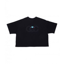 챈스챈스 백로고 크롭티 PED 티셔츠 블랙