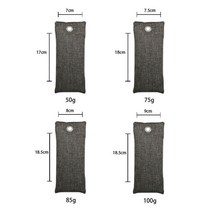 공기청정기 환기 천연 대나무 숯 공기 정화 백 50g-500g 활성탄 냄새 흡수 자동차 옷장용 수분 제거기, [02] 3pcs, [02] charcoal bag100g
