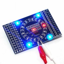 납땜 연습 SMD 회로 기판 LED 전자 프로젝트 DIY 키트 SMT PCB 기술 전자 교육 스위트 깜박임 구성 요소, 한개옵션0, 한개옵션0