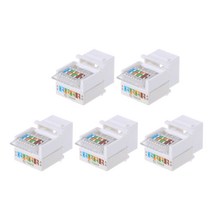RJ45 CAT5E 이더넷 네트워크 커넥터 키스톤 잭 클립 모듈 벽면 플러그 도구 무료 AMP 5PCS/SET 용 무료