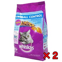 2개 위스카스 헤어볼 닭고기와참치 성묘용 1.1kg 길냥이사료추천