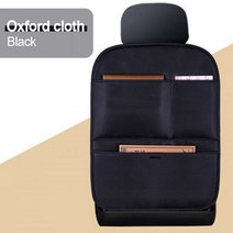 PU 가죽 자동차 좌석 등받이 정리 잡지 태블릿 홀더 블랙 안티 킥 매트 좌석 보호대 차량 보관, Oxford Black 1PC, CHINA