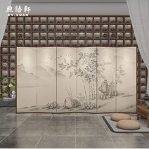 가벽 우드 가게 파티션 중국 식당 원목 가림막, 05 40 180CM 호두(1잎)