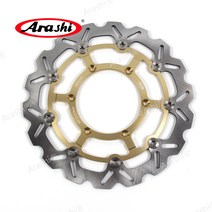 Arashi 오토바이 CNC 완전 부동 플로팅 브레이크 디스크 로터 에 SUZUKI DRZ SM 400 DRZ400SM 2010-2020 DRZ-SM 400, 금색
