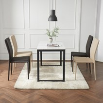 리스 세라믹 마블 식탁 세트A 1200 + 의자 4개포함, 06_브라운2개+그레이2개