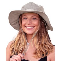 Camptrace 남성 여성 햇빛 차단 모자 넓은 챙 하이킹 자외선 목 플랩 포함 UPF 50+ 낚시 원예 베이지 5705005367, Beige_One Size