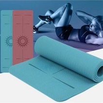 층간소음 두툼쿠션 홈트 에어로빅매트 컴포트 충격완화 말랑말랑, TPE센터라인 8mm 브라