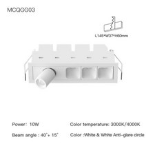 3d 벽지 벽장식 선반 진열대 XRZLux 매립형 사각 Led 천장 그릴 조명 10W 20W 110V 220V 선형 거실 복도 스트립 다운라이트천장에 설치된 스포트라이트, 없음, White 10W+3000K