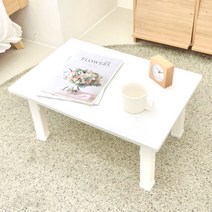 예쁜상 프레임 접이식 테이블 2호 400 x 600 mm, 대리석(화이트) 2호