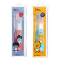 카카오프렌즈 여행용 양치세트x2개, 카카오프렌즈 양치세트 무지x2개