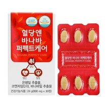 혈당엔 바나바 퍼펙트케어 3개월 은행잎 코큐텐 여주, 단품, 단품