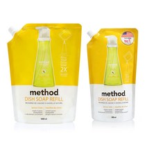메소드 주방세제 레몬민트 리필형 1000ml + 800ml, 1세트