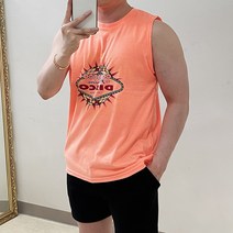 로니케이 디스코 프린팅 여름 민소매 나시티셔츠 4color