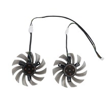 그래픽 카드 교체 팬 GTX1050 Ti ASUS 660 750 R7 비디오 쿨러 PLD08010S12HH, 01 없음 RGB_01 Black
