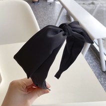 새틴 왕리본 머리띠 와이어 헤어밴드