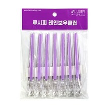 루시피 레인보우 알루미늄 헤어 핀셋 7P 라이트퍼플, 7개