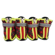 [스토어봄] 애견신발 도기스쿨 체크슈즈 빨강 0~4호-도기스쿨, 사이즈:1호