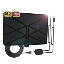 uhd안테나 tv안테나 dmbtv 라디오안테나 tv수신카드4K UHD 960 P 실내 HDTV TV 안테나 3F01 로 내부 증폭 1, 01 Black