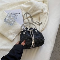 고급 텍스처 복조리 여성 가방 트렌디 패션 다이아몬드 체인 메신저 백 핸드 리프트 버킷 가방