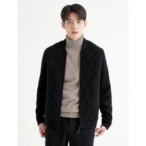 [빈폴] 블랙 다이아 퀄팅 집업 카디건 (BC285AA195)