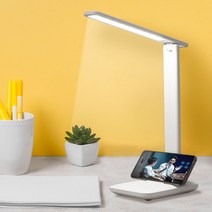 코어스터프 플리커프리 블루라이트차단 데스크탑 LED 스탠드 스터디카페 독서실 터치음X (SH-DLS01), 화이트